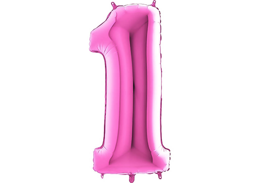 Luftballon XXL Zahl 0-9 pink (66 cm)