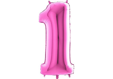 Luftballon XXL Zahl 0-9 pink (66 cm)