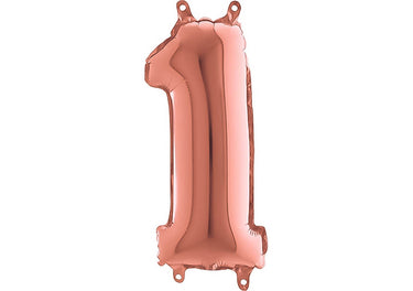 Luftballon XXL Zahl 0-9 rosegold (66 cm)