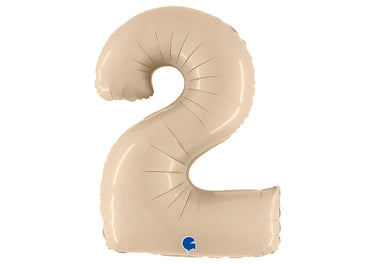 Luftballon XXL Zahl 0-9 cream (100 cm)