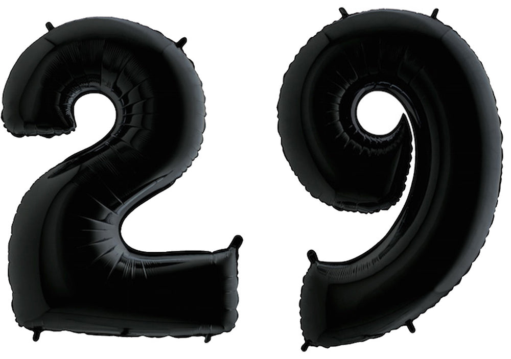 Luftballon XXL Zahl 10-99 schwarz (100 cm)