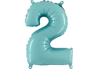 Luftballon XXL Zahl 0-9 pastell-blau (100 cm)