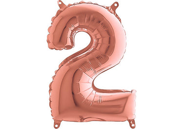 Luftballon XXL Zahl 0-9 rosegold (100 cm)