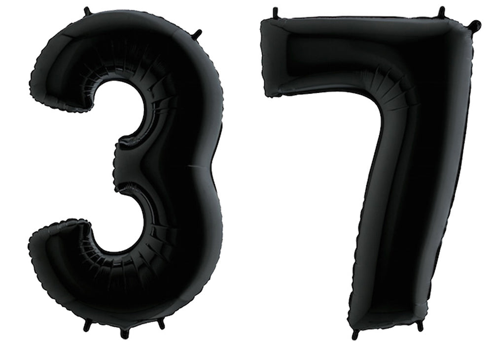 Luftballon XXL Zahl 10-99 schwarz (100 cm)
