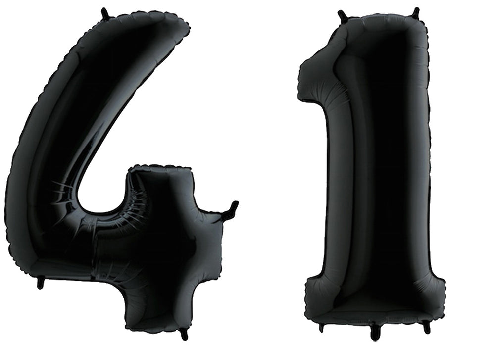 Luftballon XXL Zahl 10-99 schwarz (100 cm)