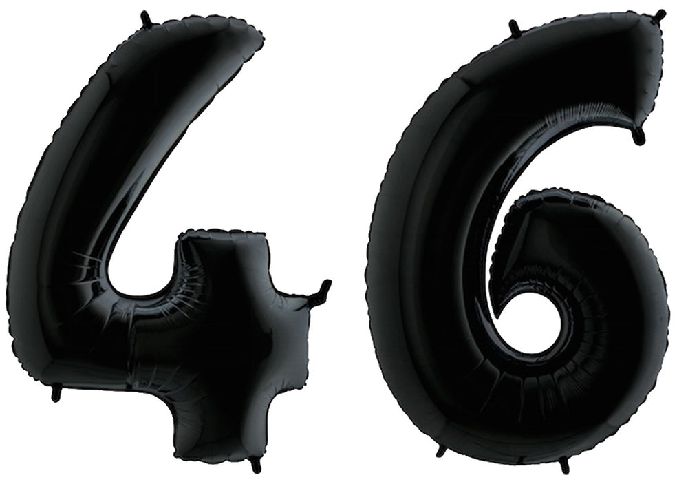 Luftballon XXL Zahl 10-99 schwarz (100 cm)