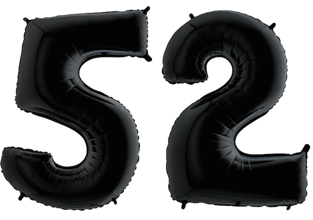 Luftballon XXL Zahl 10-99 schwarz (100 cm)