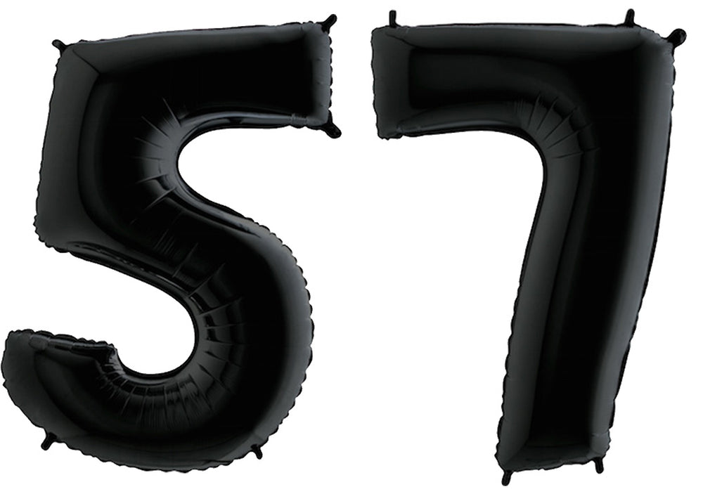 Luftballon XXL Zahl 10-99 schwarz (100 cm)