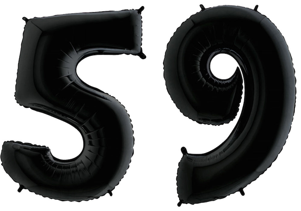 Luftballon XXL Zahl 10-99 schwarz (100 cm)