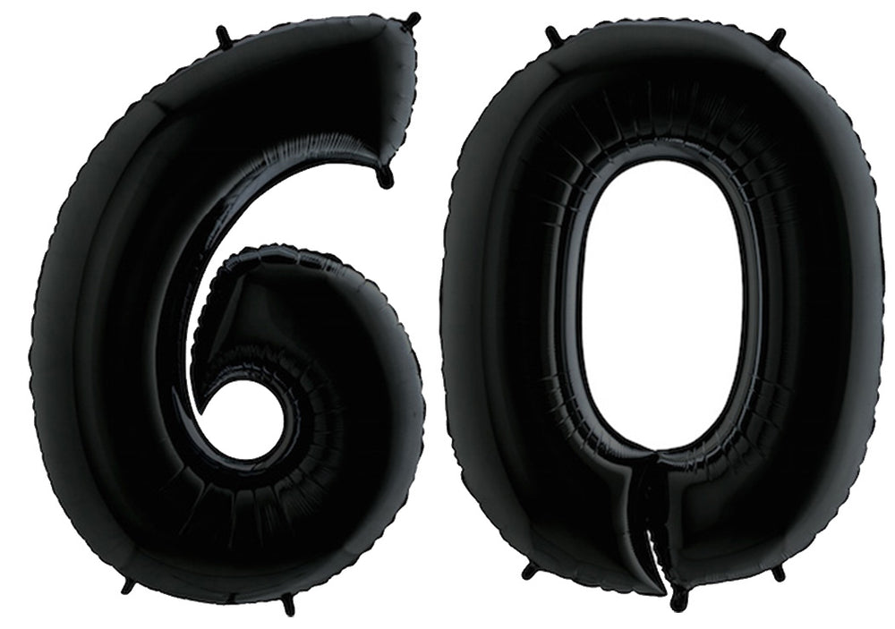 Luftballon XXL Zahl 10-99 schwarz (100 cm)