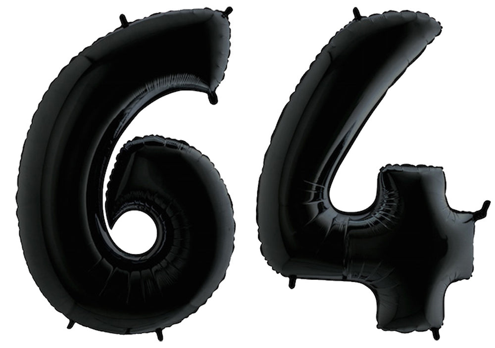 Luftballon XXL Zahl 10-99 schwarz (100 cm)