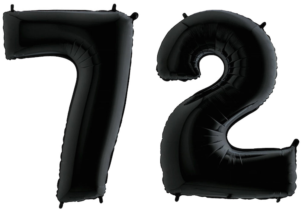 Luftballon XXL Zahl 10-99 schwarz (100 cm)
