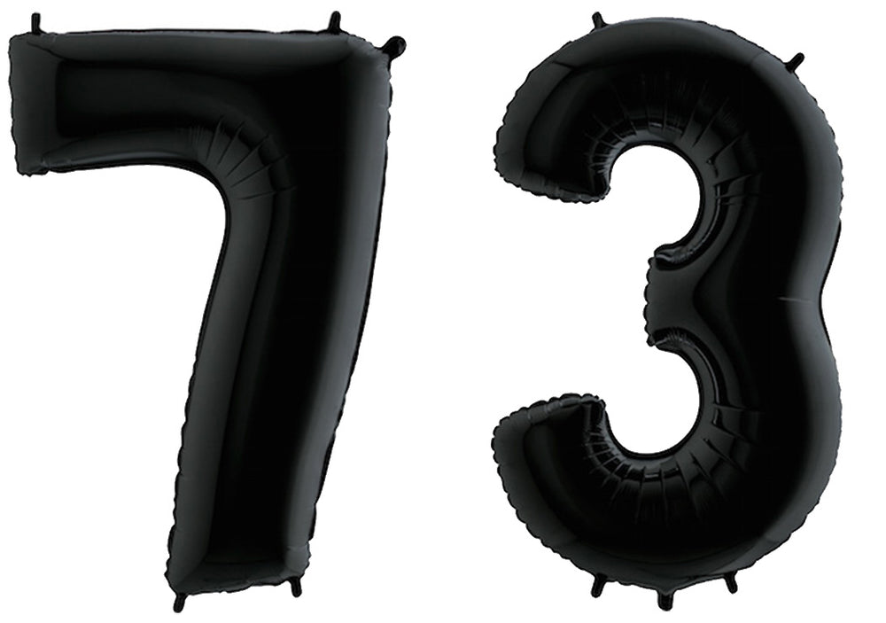 Luftballon XXL Zahl 10-99 schwarz (100 cm)