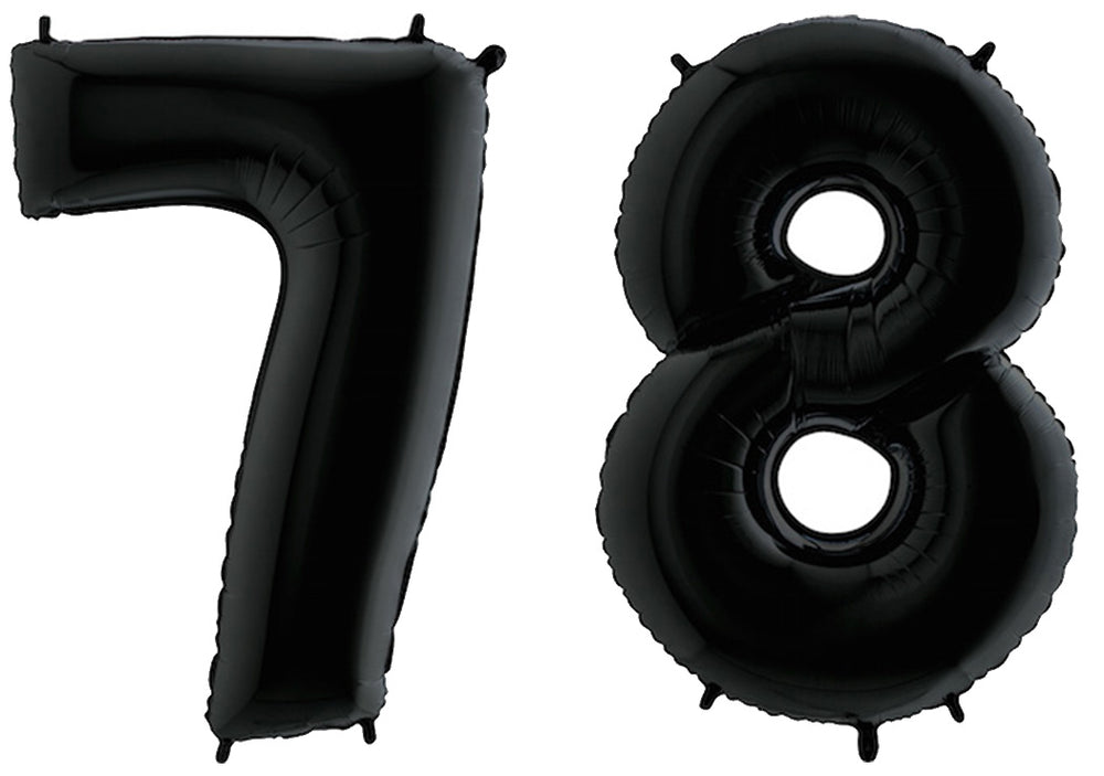 Luftballon XXL Zahl 10-99 schwarz (100 cm)