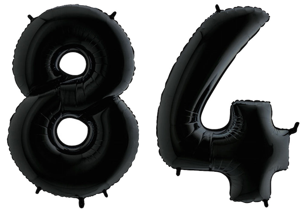 Luftballon XXL Zahl 10-99 schwarz (100 cm)