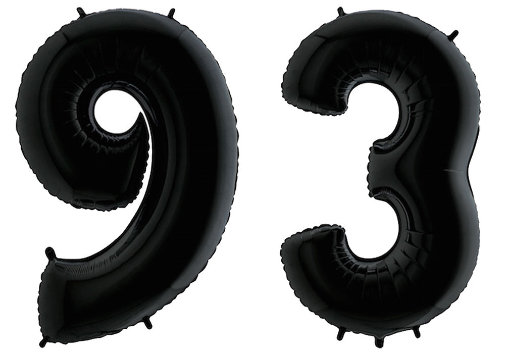 Luftballon XXL Zahl 10-99 schwarz (100 cm)