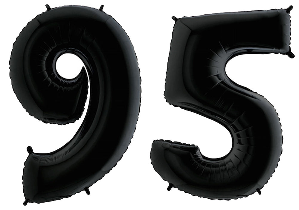 Luftballon XXL Zahl 10-99 schwarz (100 cm)