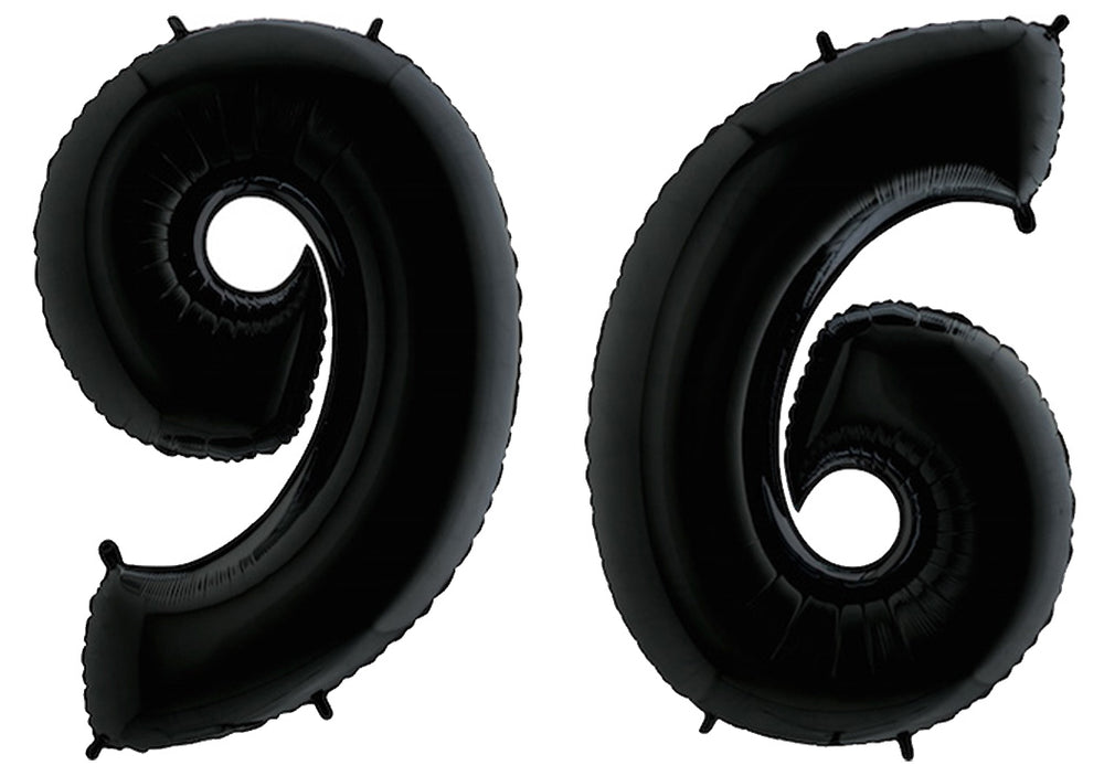 Luftballon XXL Zahl 10-99 schwarz (100 cm)